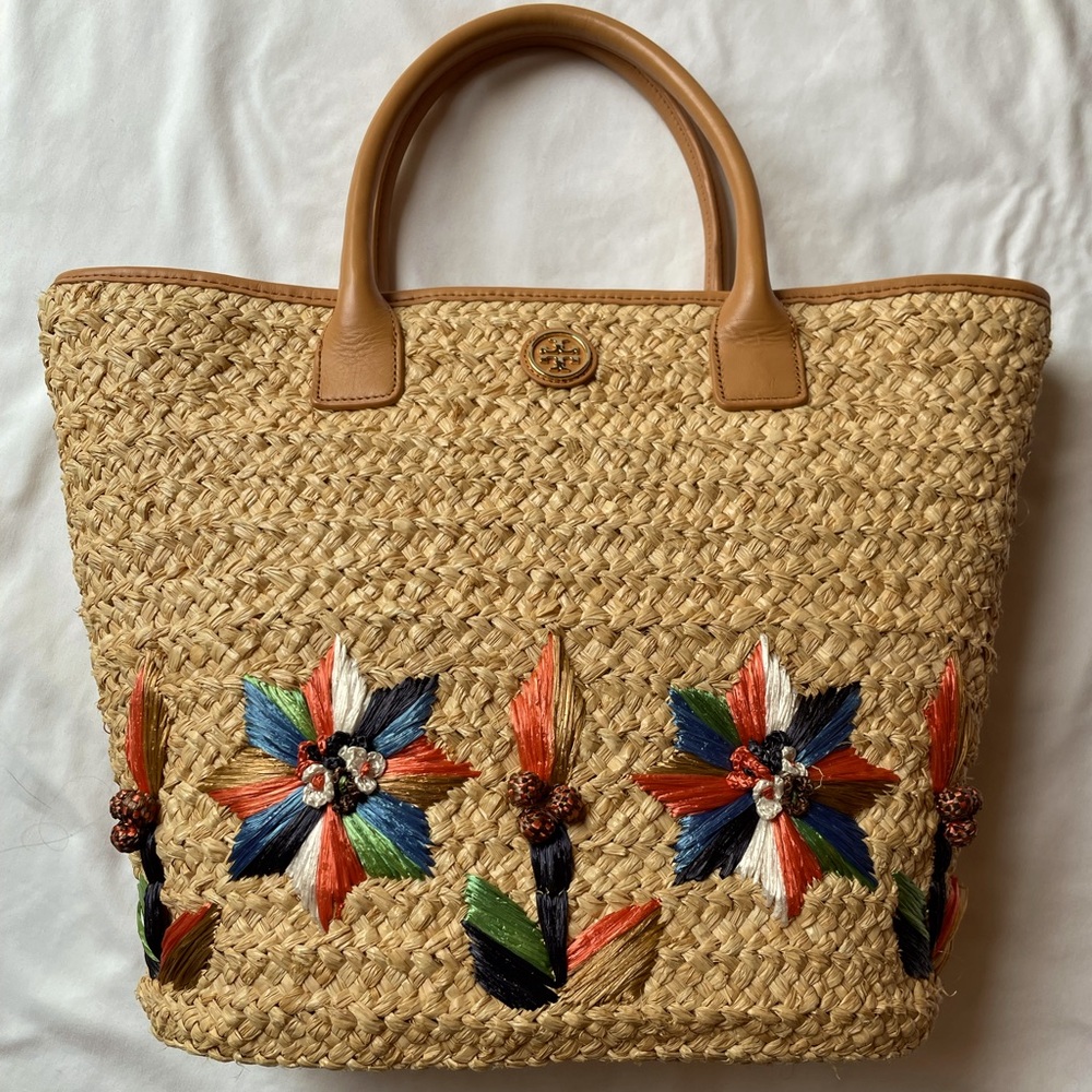 Tori Burch Straw Tote